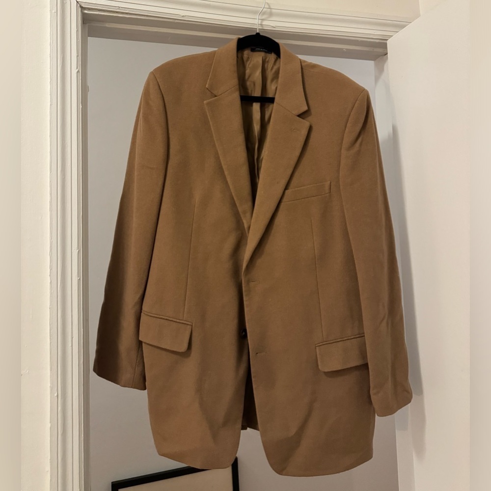 Macy’s | Men’s Cashmere Blazer - Camel Brown - Size Large - Excellent Condition